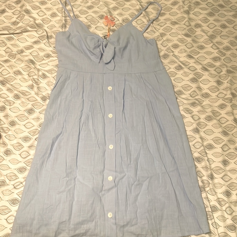 Fancyinn pale blue spaghetti strap dress size XL NWT